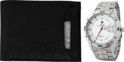 

Rabela Wallet, Analog Watch Combo(Black)