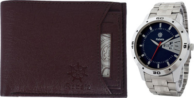 

Rabela Wallet, Analog Watch Combo(Brown)