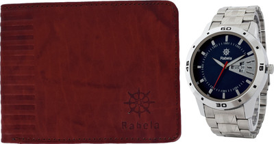 

Rabela Wallet, Analog Watch Combo(Brown)