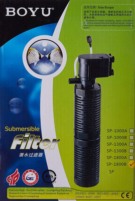 

boyu SP-1800B Power Aquarium Filter(Biological Filtration for Salt Water and Fresh Water)