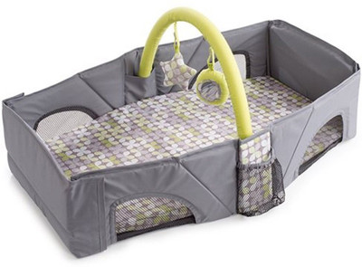 

ShopyBucket comfortable Summer Infant Travel Bed for on-the-go napping and diaper changes Convertible Travel Bed(Fabric, Grey)