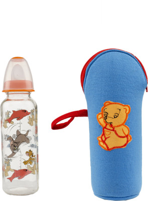 

Wahoo Crystal 250ml Feeding Bottle With Cute Bottle Cover(Multicolor)