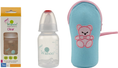 

Wahoo Clear 125ml Feeding Bottle With Cute Bottle Cover(Multicolor)