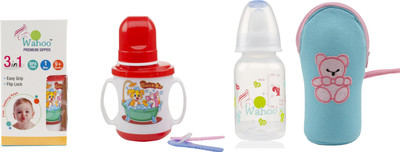 

Wahoo 3 in 1 Sipper & Premium Feeding Bottle 250ml(Multicolor)