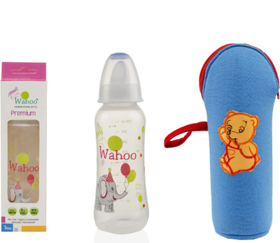 

Wahoo Premium 250ml Feeding Bottle With Cute Bottle Cover(Multicolor)