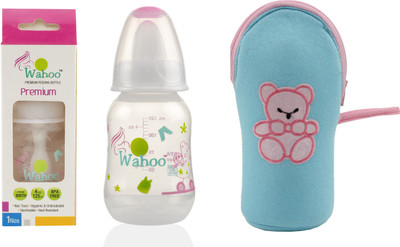 

Wahoo Premium 125ml Feeding Bottle With Cute Bottle Cover(Multicolor)
