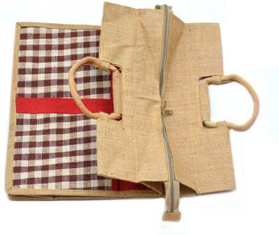 

Art Godaam Jute Shopping Waterproof Multipurpose Bag(Red, 20 inch)