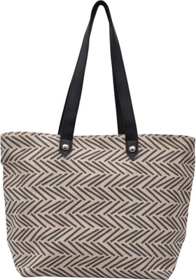 

BasicTHINGZ Jute Tote Bag - Medium Shoulder Bag(White, 10 L)