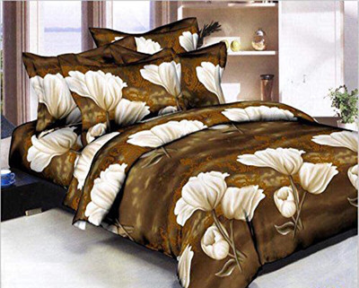 

Astra 140 TC Polycotton Double Floral Bedsheet(Pack of 1, Brown)