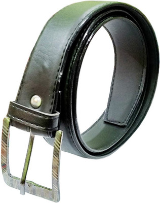 

IGNOTO Men Casual Green Synthetic Belt, Black
