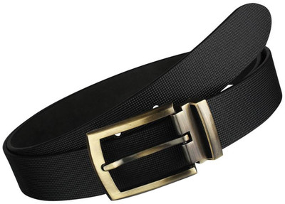 

OODI Men Casual Black Genuine Leather Reversible Belt