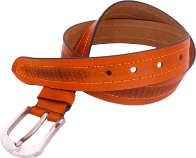 

Earnam Men Party Brown Genuine Leather Belt