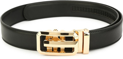 

Pacific Gold Men Party Black Genuine Leather Belt