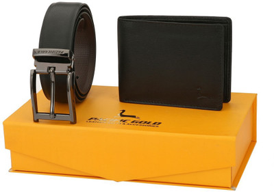 

Pacific Gold Men Casual Black Synthetic Reversible Belt