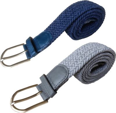 

Vermilion Lifestyle Men & Women Casual Blue, Grey Fabric Belt