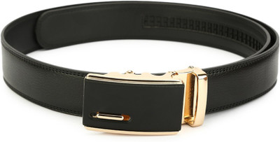 

Pacific Gold Women Party Black Genuine Leather Belt