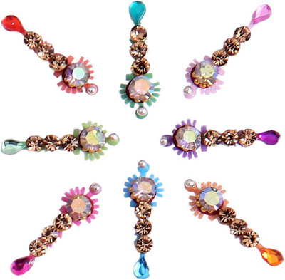 

Sunaina New Love Collection Long Designer FOREHEAD Multicolor Bindis(FANCY BINDI)
