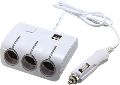 deziine Socket Car Cigarette Lighter Plug Power Adapter Output 120W 5V Dual USB 3 Ports Car Cigarette Lighter Socket Splitter Charger 12V Car Cigarette Lighter(1) Flipkart