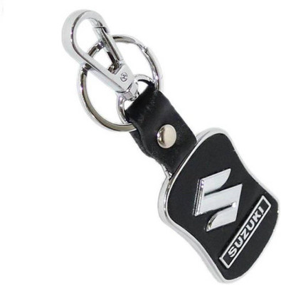 

TAG3 Suzuki Car Leather & Metal Logo Key Chain(Black)