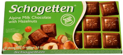 

Schogetten Milk Chocolate with Hazelnut, 100g Bars(Pack of 15, 100 g)