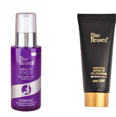 

Blue Heaven Makeup Fixer - Mist Spray Formula with TUBE FOUNDATION(PACK OF 2)(Set of 2)