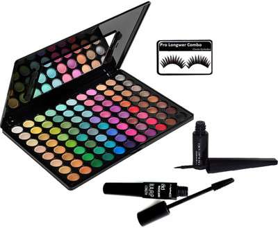 

pro longwear combo Eyelashes, Mac 88 Shade Eyeshadow Palette, Eyeliner & Mascara Of Mac(Set of 4)