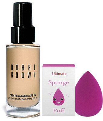 

Ultimate Sponge Puff, Bobbi Brown Skin Foundation SPF 15 30ml(Set of 2)