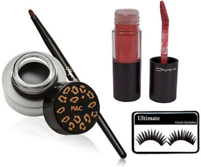 

Ultimate Eyelashes, Fluidline Eyeliner, Lipgloss Of Mac(Set of 3)