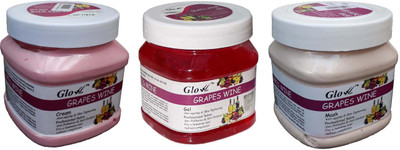 

Glow Right GRAPES & WINE FACIAL SET M3(Set of 3)