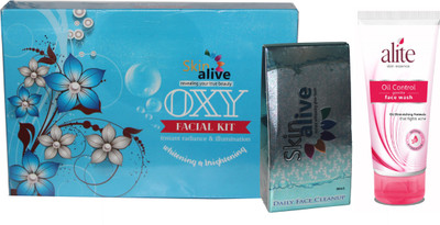

Skin Alive OXY Facial Kit & Daily Clean Up Face Treatment wash with Alite Oil Control Face wash Combo(Set of 3)
