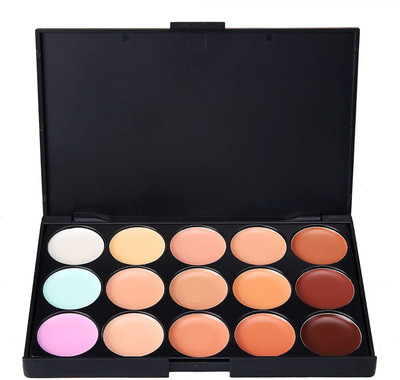 

Oneclickshopping Women Professional 15 Color Concealer Palette Concealer(Black)
