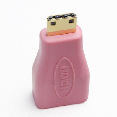 

GVAAS Colorful Mini HDMI (C) Male HDMI Adapter(Compatible with Mobile, Laptop, Tablet, Mp3, Gaming Device, Pink)