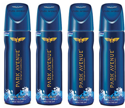 Park Avenue COOL BLUE DEODORANT SPRAY 150 ML Deodorant Spray - For Men & Women(150 ml, Pack of 4)