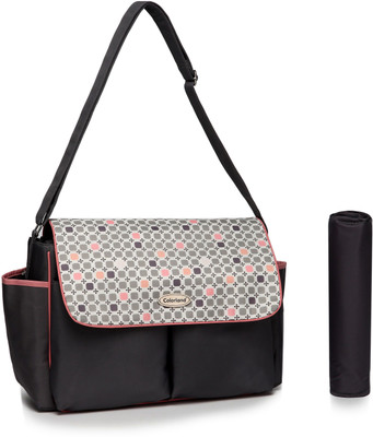 

Colorland New Stylish Baby Diaper Nappy Bag / Mummy Travel Shoulder Bag / Stroller Organizer Tote Diaper Bag(Multi Grey-Pink Dots)
