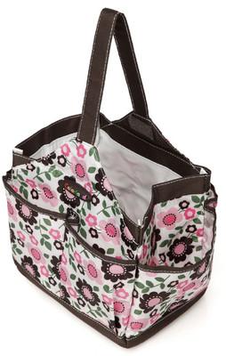 

Colorland Excellent Quality Mummy Bag Personalized Baby Diaper Bag Outdoor bag for mother Tote Diaper Bag(White-Flower Printed)