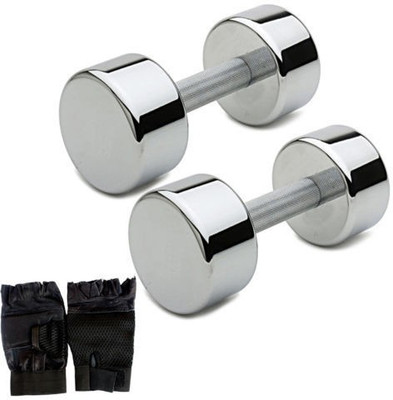

RIGHTWAY FITNESS BEST QUALITY 3 KG STEEL WEIGHT DUMBBELL PACK OF 1 PAIR +( FREE PAIR OF GYM GLOVES ) Fixed Weight Dumbbell(6 kg), Black