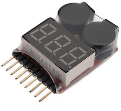 

KitsGuru 1-8S Lipo / Li-ion Battery Voltage Tester 2IN1 Low Voltage Buzzer Alarm Electronic Components Electronic Hobby Kit