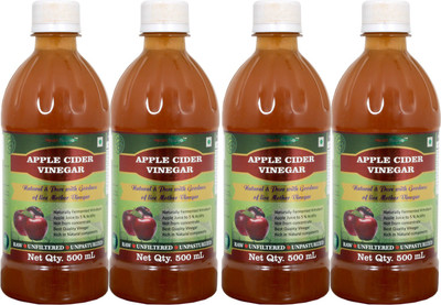 

Health Nutriva Apple Cider Vinegar Raw,Unfiltered and unpasteurized with goodness of live mother vinegar 500mL Pack of 4 Apple Cider Vinegar(4x500 ml, Unflavoured Flavored)