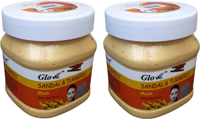 Glow Right SANDAL & TURMERIC MASK 2 Pack of 500ml(1000 ml)