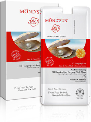 

Mondsub PEARL REVITALIZING & BRIGHTENING 3D HANGING EARS NECK AND FACIAL MASK (40G, PACK OF 15)(600 g)