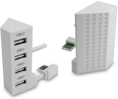 

Microware 4 Ports USB Hub 2.0 for Xbox One S – White USB Expansion Adapter Charger Extended Splitter with LED indicator for Xbox One Slim Console Gaming Accessory Kit(White, For Xbox One)