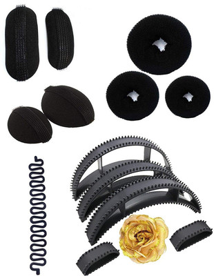 

Fully Party Wear Combo Of 14 Pcs Hair Accessories For Women Wedding, Black Hair Accessory Set(Black)