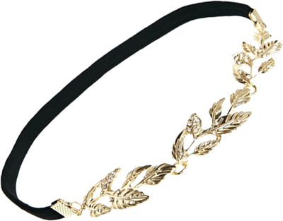 

Young & Forever Elite Collection Metal Black Headband Hair Chain, Hair Clip(Gold)