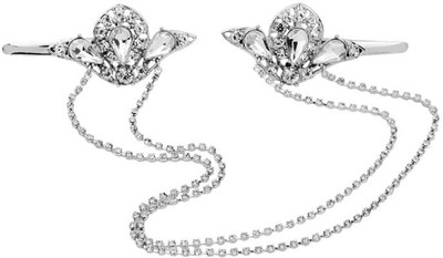 

Young & Forever Verona Hair Clip Chain Stylish Hair Accessories Wedding Hair Accessories Headband Hair Chain, Hair Clip(Silver)
