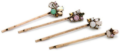 

Young & Forever Paradiso Bling Bling AAA Cz Fashionable Hair Jewelry Bob Pins Hair Pin(Gold, Multicolor)