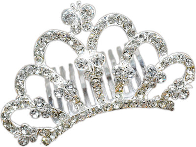 

Young & Forever Verona Collection Diamante Bow Hair Comb Hair Clip(Silver)