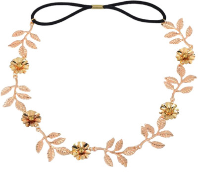 

Young & Forever Elite Collection Metal Black Headband Hair Chain, Hair Clip(Gold, Black)