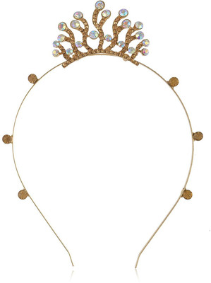 

Rapunzel Designer Partywear Crown/Hairband Hair Band(Gold)