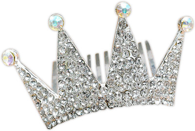 

Young & Forever Verona Collection Diamante Bow Hair Comb Hair Clip(Silver)