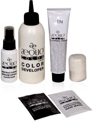 

Aequo Color 1N Caviar Black Organic Hair Colour Kit - 160ml Hair Color(NA)